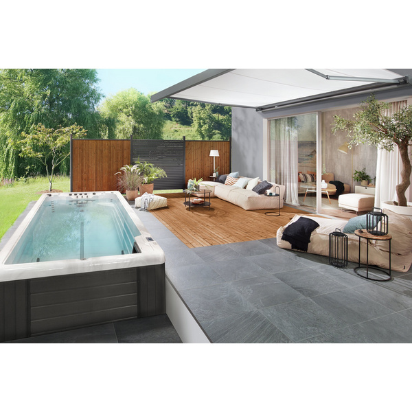 Terrassenfliese Keramik Aneto Anthrazit glatt CEWO-DECK - 20 mm stark