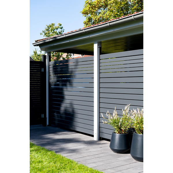 Sichtschutzzaun Aluminium Anthrazit "ALU-FENCE RHOMBUS B"