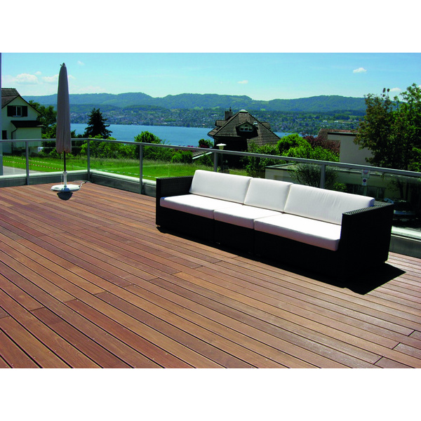 Terrassendiele Cumaru beidseitig glatt, Cumaru - 21 x 145 mm