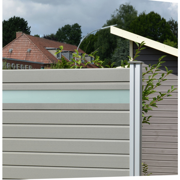 Sichtschutzzaun BPC Hellgrau "MULTI-FENCE CREATIV"