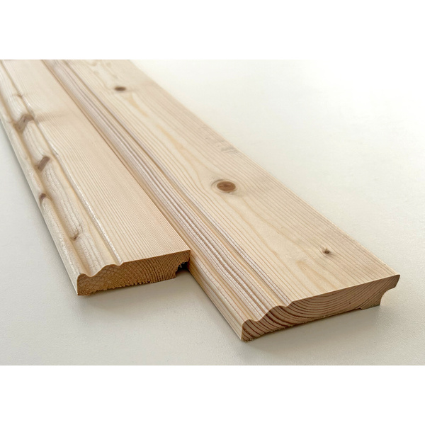 Fußleiste Massivholz Fichte astig unbehandelt profiliert