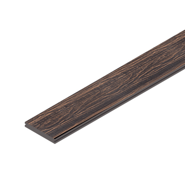 Terrassendiele BPC coextrudiert massiv braun einseitig Holzstruktur, einseitig glatt, längsseitige Nut, MULTI-DECK - 20 x 145 mm