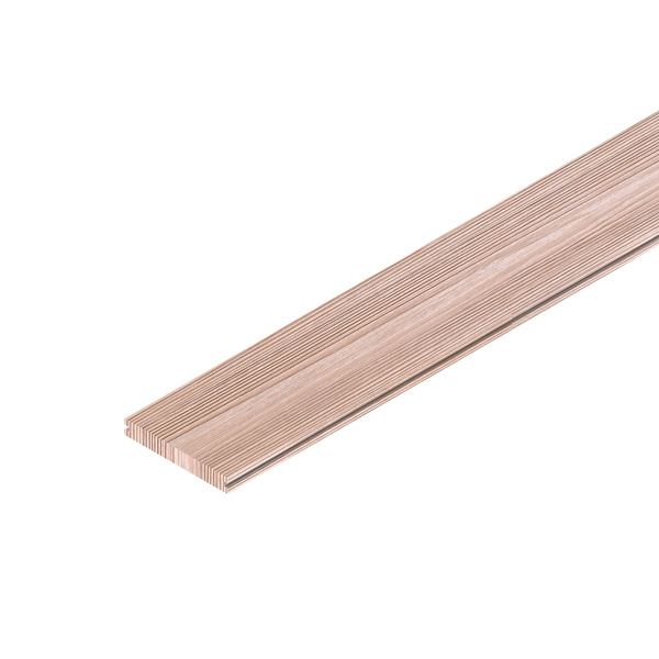 Terrassendiele BPC coextrudiert massiv einseitig Holzstruktur, einseitig glatt, längsseitige Nut, MULTI-DECK - 20 x 145 mm