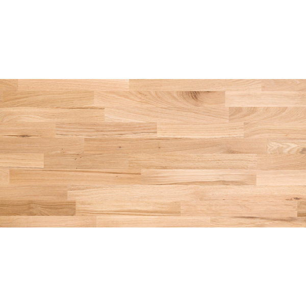 Hobby Leimholz Eiche 27x2500x600mm Bauplatte, keilgezinkte Lamelle, roh