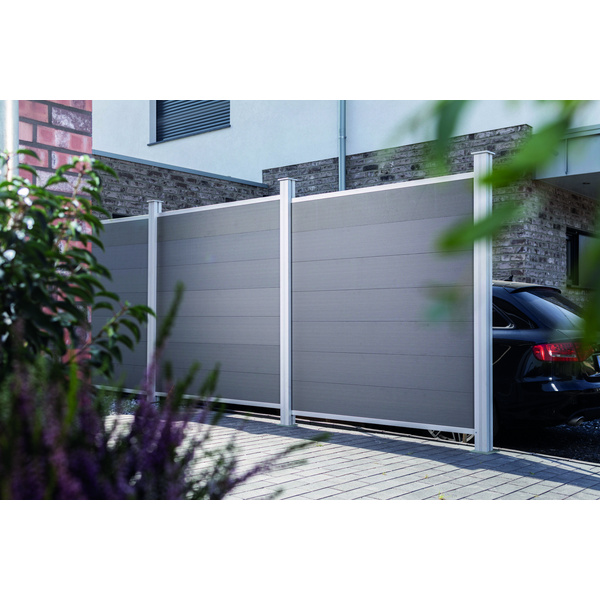 Einzellamelle Multi-Fence hellgrau 183x25,7cm Elegance Typ B, Hellgrau