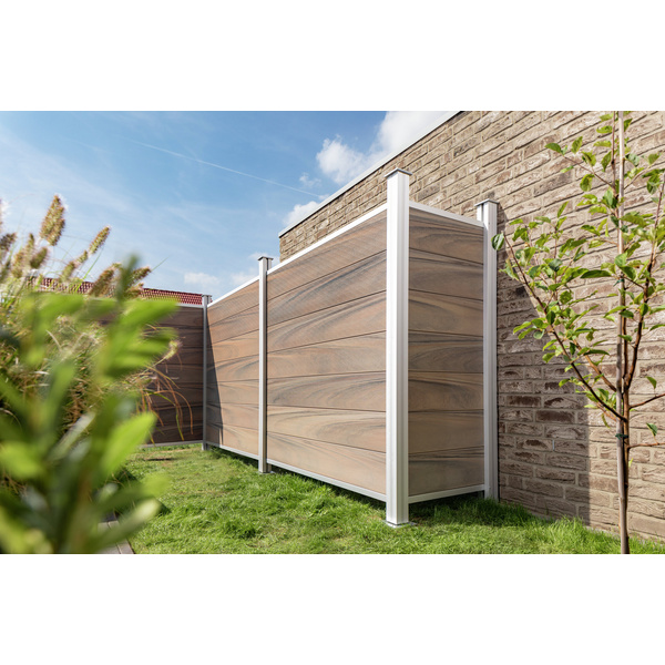 Sichtschutzzaun BPC coextrudiert Lightbrown "MULTI-FENCE CO-EXTRUSION"