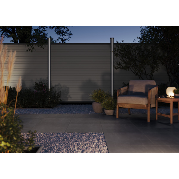 Pfosten Nut-Abdecklleiste Licht 0,3x2,7, 250cm ohne LED