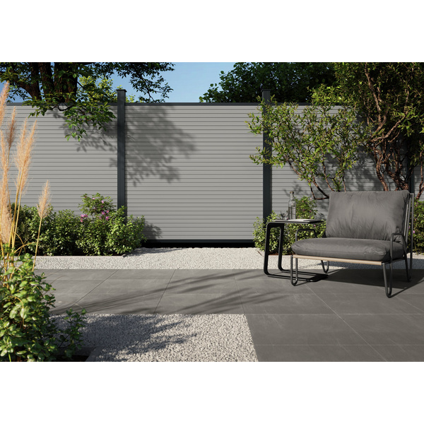 Sichtschutzzaun Aluminium Grau "ALU-FENCE CUBE"