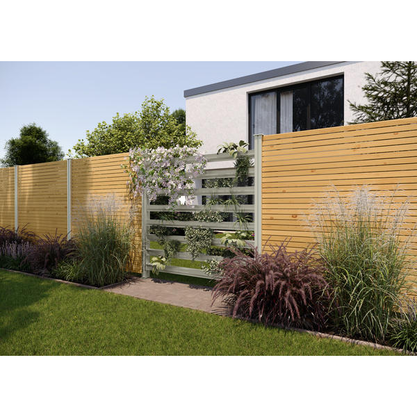 Green-Fence Bepflanzungsrinne 10x10x94cm Aluminium eloxiert, inkl. Zubehör