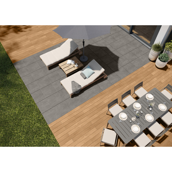 Terrassendiele Garapa einseitig genutet, einseitig geriffelt, Garapa - 25 x 145 mm