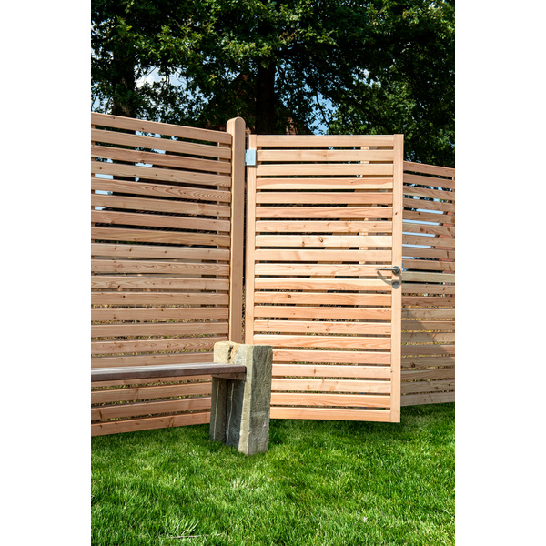 Tor Sichtschutzzaun Lärche "RHOMBUS TYP A"