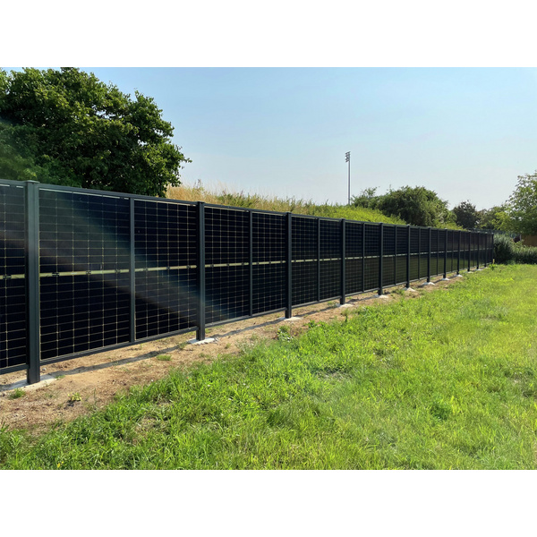 Sichtschutzzaun Glas Anthrazit "SOLAR-FENCE"
