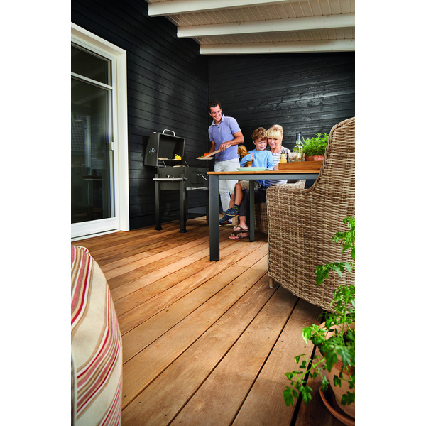 Terrassendiele Garapa einseitig genutet, einseitig geriffelt, Garapa - 25 x 145 mm