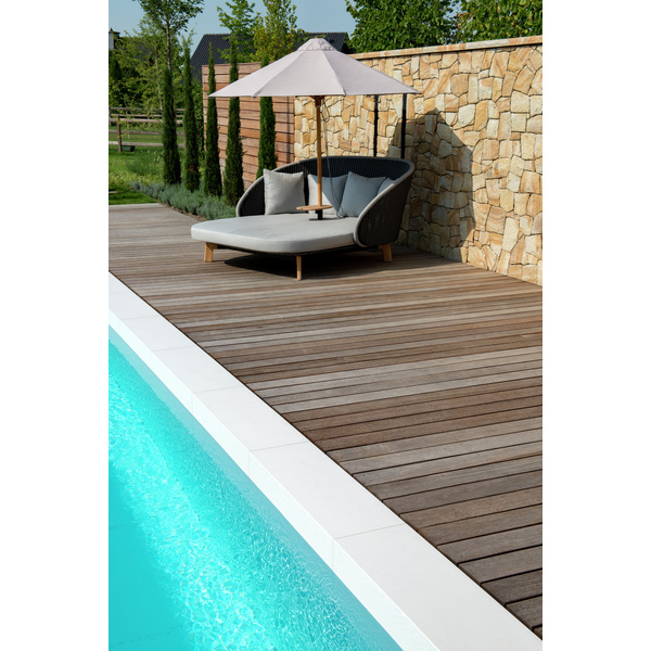 Terrassendiele Bangkirai einseitig genutet, einseitig geriffelt, Bangkirai - 25 x 145 mm