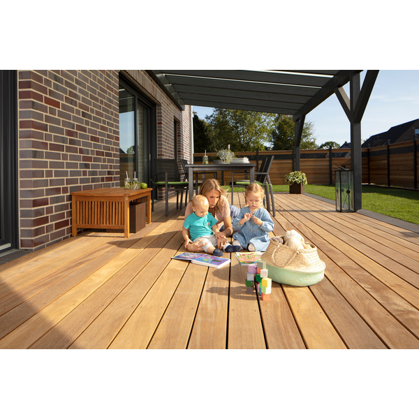 Terrassendiele Cumaru beidseitig glatt, Cumaru - 21 x 145 mm