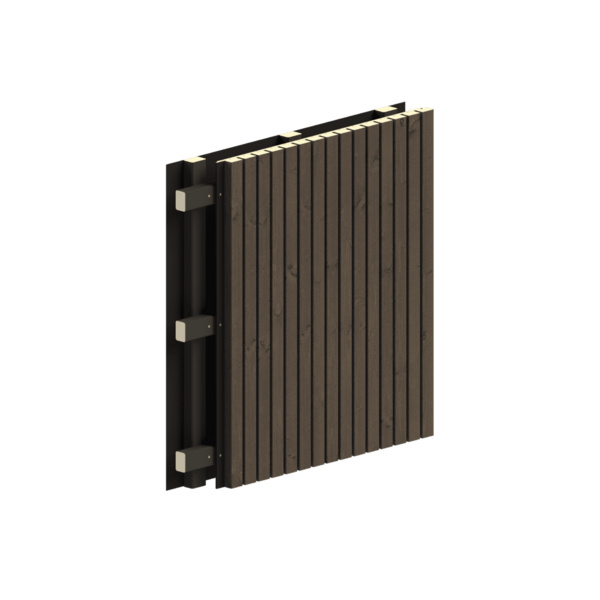 Verto nord. Fichte sf hobelf. riffelgesägt 905 Patina endbehandelt, Feder schwarz 40x80mm, 5,1m