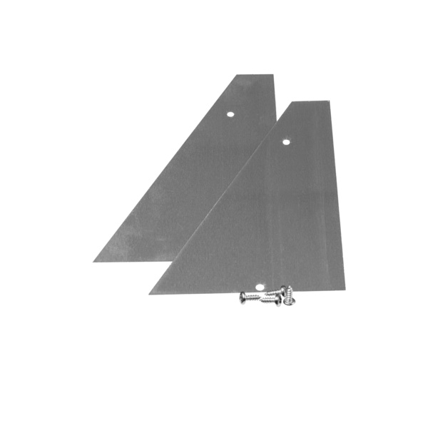 Alu-Wandanschluss-Seitenblenden-Set 2 Blenden, 4 Schrauben, pressblank