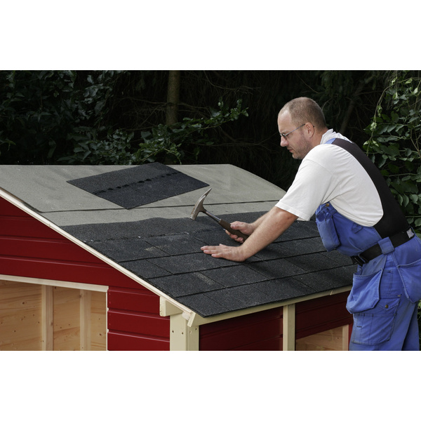 Gerätehaus Nordic 30/23 Anthrazit RAL 7016 / Weiß RAL 9016