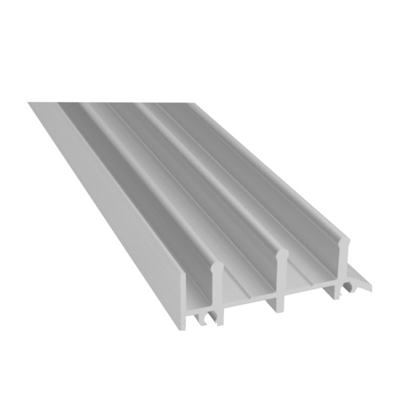 Untere Führungsschiene 3 -Spurig 59,9x20,6x6110mm, Silber eloxiert VE=010