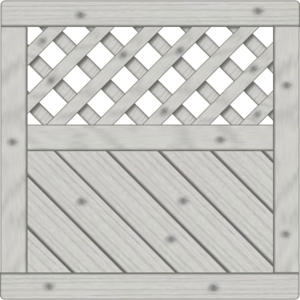 Lattenzaun Fichte Grau "Lugano"