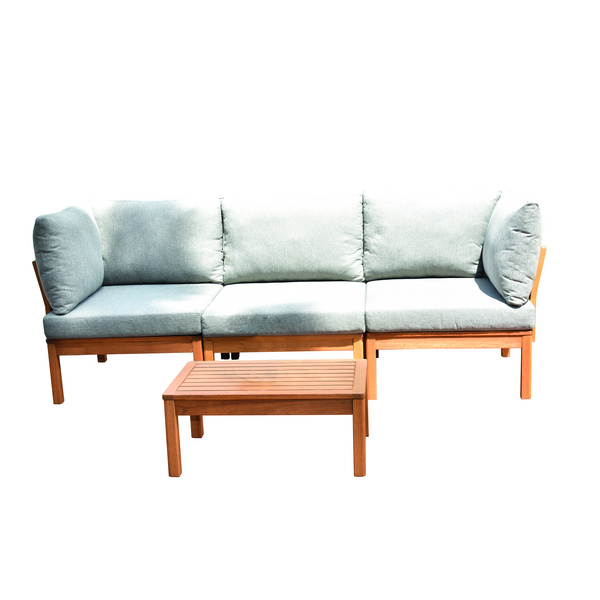 Ballina Gartenlounge-Set, 1x Tisch, 2x Stuhl, 2x Eckstuhl