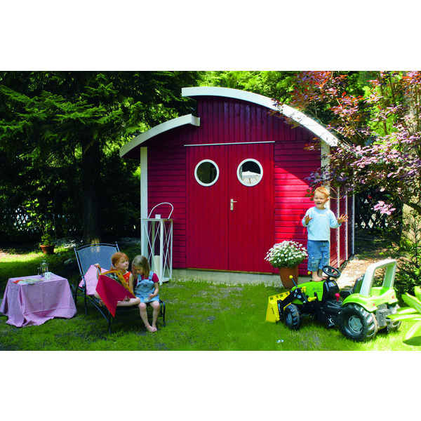 Gerätehaus Nautic 30/30 Eiche RAL 1028 / Anthrazit RAL 7016