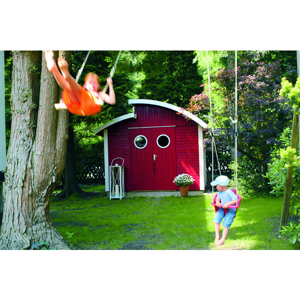 Gerätehaus Nautic 30/30 Eiche RAL 1028 / Anthrazit RAL 7016