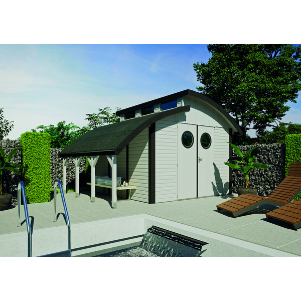 Schleppdach Nautic 30/30 Weiß RAL 9016 / Anthrazit RAL 7016