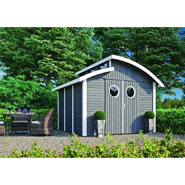 Gerätehaus Nautic 30/30 Anthrazit RAL 7016 / Weiß RAL 9016