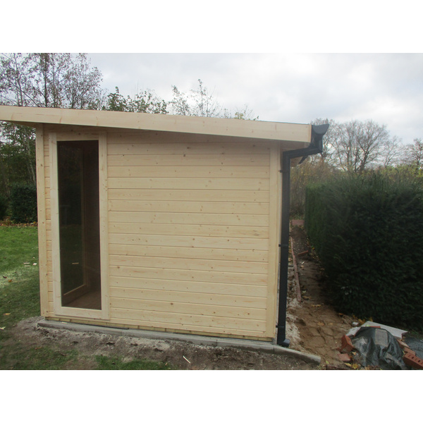 Aktionsgartenhaus Adendorf 350x250cm nordische Fichte naturbelassen ohne Fußboden, ohne Dachpappe