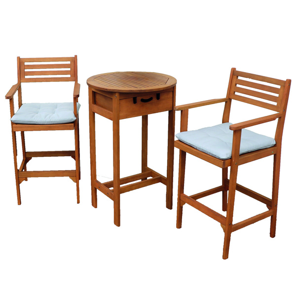 Albany Bargarnitur, Eukalyptus hell vorgeölt, kartonverpackt VE=006