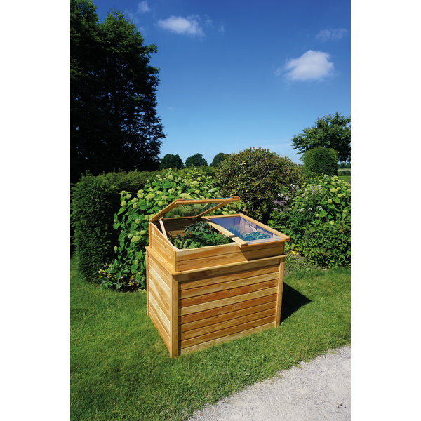 Frühbeetaufsatz Luke Lärche 119x80x20/30cm VE=004