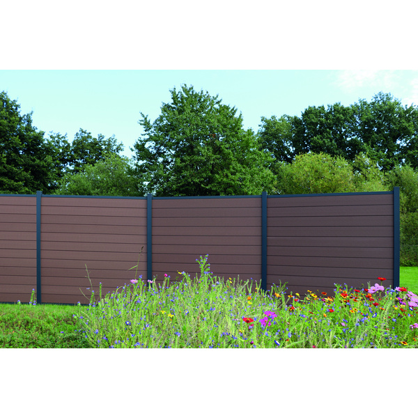 Kingston cWPC Systemzaun Einzelprofil One/Vertical 1780mm, cWPC, Dunkelbraun, 147x20mm