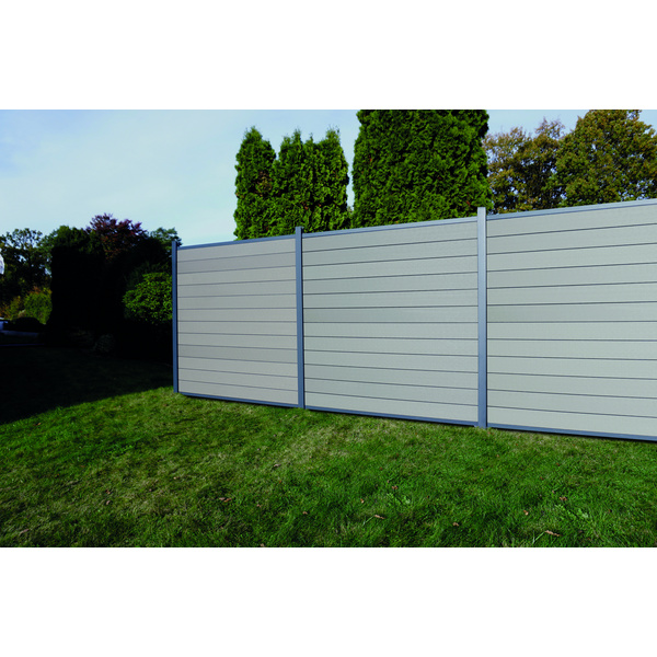 Kingston cWPC Systemzaun Einzelprofil One/Vertical 1780mm, cWPC, Steingrau, 147x20mm