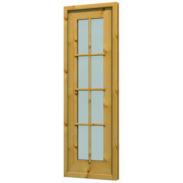 Blockhausfenster Lodge 56x190cm für 28mm Wandbohle, feststehend ohne Öffnungsfunktion