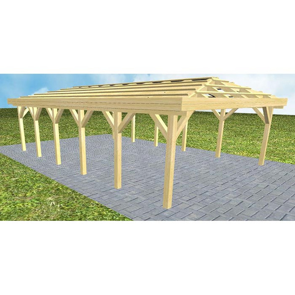 Carport Keitum LO Classic ohne Rinne, ohne Pfannen