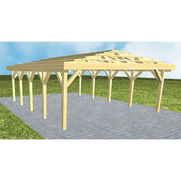 Carport Keitum MO Classic ohne Rinne, ohne Pfannen