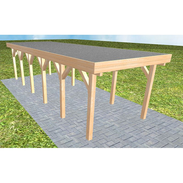 Carport Bergen LF Perfect Holzblende, Flachdach mit EPDM Folie