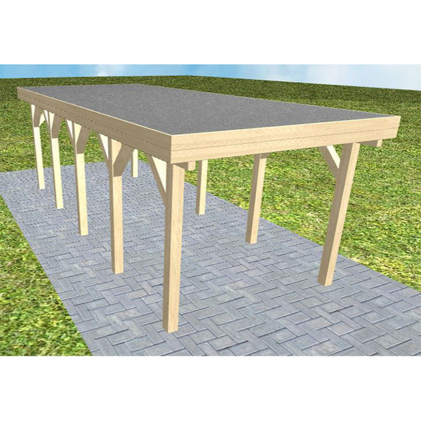 Carport Bergen MF Master Holzblende, Flachdach mit EPDM Folie