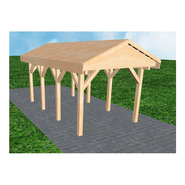 Carport Wedel KG Perfect Satteldach, vorb.f. Gründach