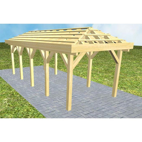 Carport Kappeln MO Classic ohne Rinne, ohne Pfannen