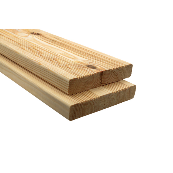 Terrassendiele Kiefer unbehandelt naturbelassen beidseitig französisches Profil - 27 x 145 mm