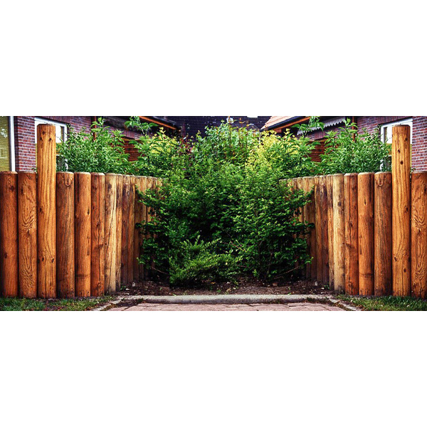 8cm Lärchen Palisade gefräst 0,50m zyl. gefräst, 1 seit. gefast, roh VE=322