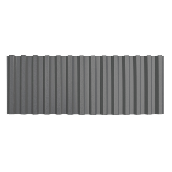 Polycarbonat Öko Plus 0,9mm 1105x3000mm, 76/18 Trapez, tele-grau VE=050, beidseitig strukturiert