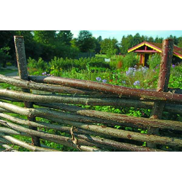 Sichtschutzzaun Haselnuss Natur unbehandelt