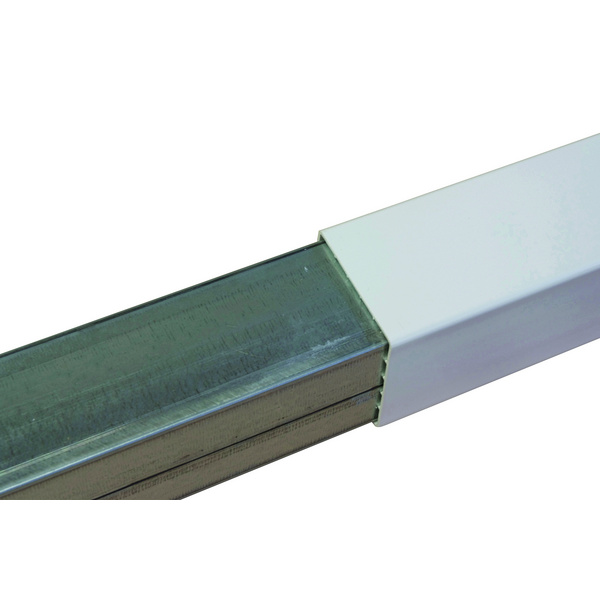 Pfosten weiß zum Aufschrauben inkl. Stahlkern