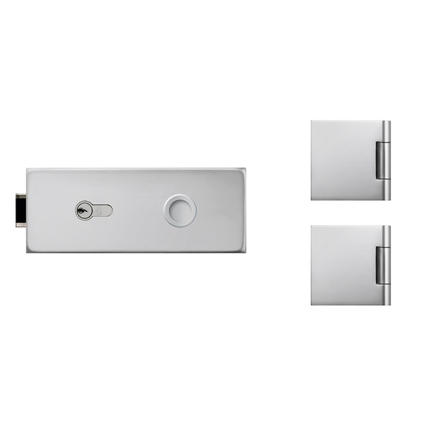 Glastürbeschlag-Set (Schlosskasten + Bänder) "Square 3.0"