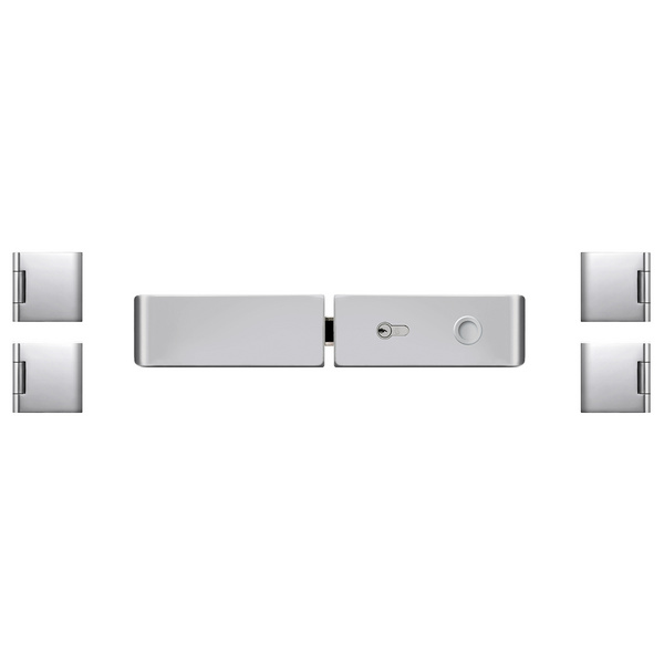 Glastürbeschlag-Set (Schlosskasten + Bänder) 2-flügelig "Pure 3.0"