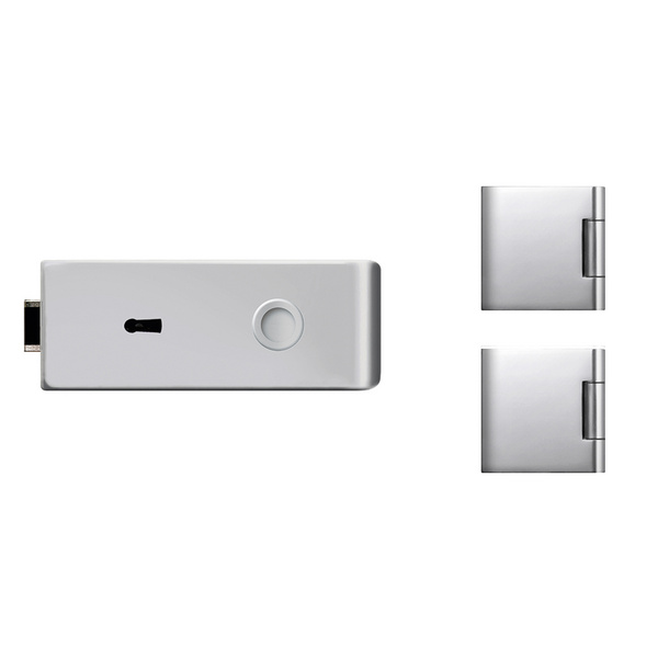 Glastürbeschlag-Set (Schlosskasten + Bänder) "Pure 3.0"