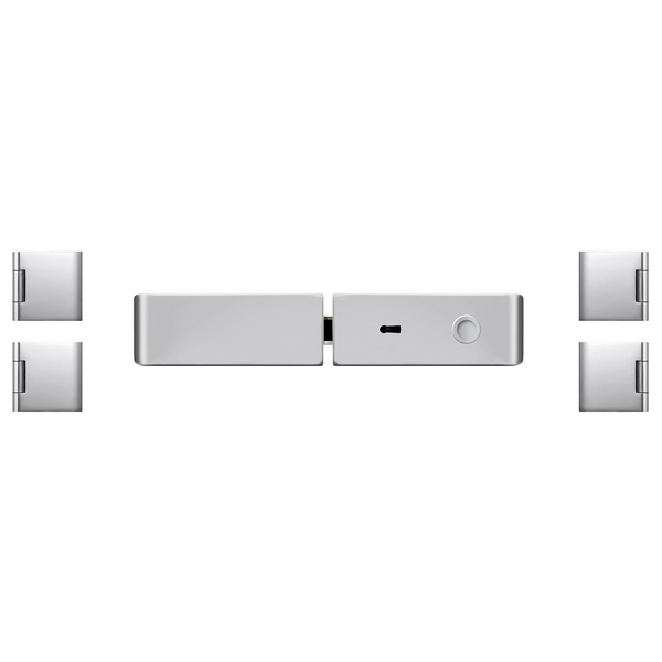 Glastürbeschlag-Set (Schlosskasten + Bänder) 2-flügelig "Pure 3.0"